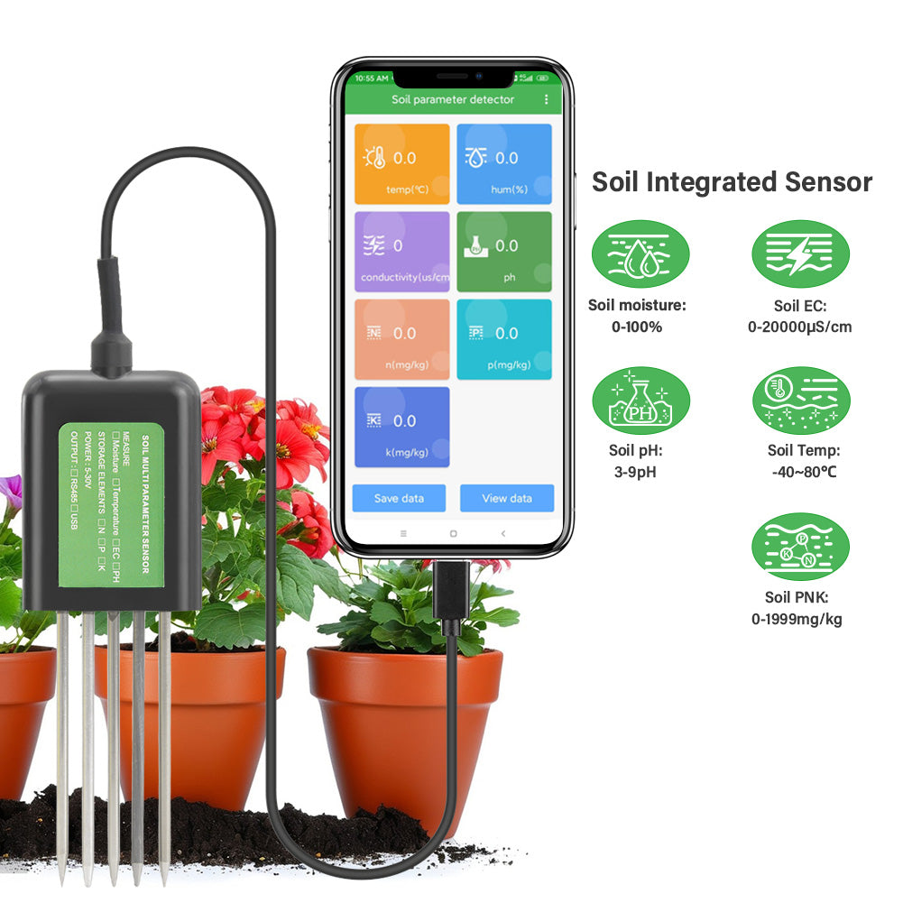 accurate soil moisture meter Soil 7 in 1 Sensor – Real-time, Accurate Soil Monitoring