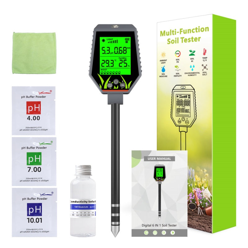 YIERYI Multi-Function 6-in-1 Soil Tester – Your Gardening and Agricultural Expert Yieryi
