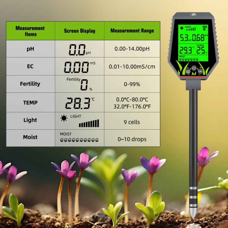 YIERYI Multi-Function 6-in-1 Soil Tester – Your Gardening and Agricultural Expert Yieryi