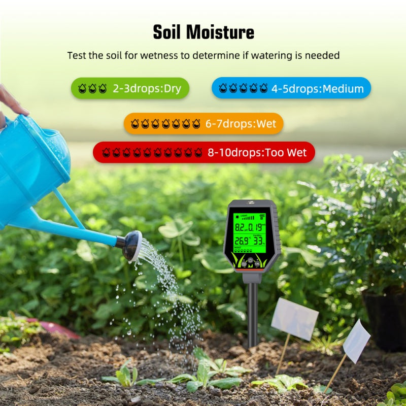 YIERYI Multi-Function 6-in-1 Soil Tester – Your Gardening and Agricultural Expert Yieryi