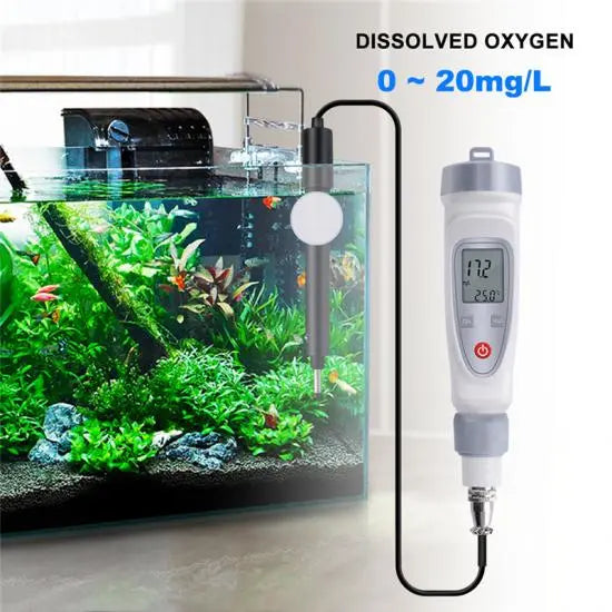 YIERYI Dissolved Oxygen Meter with DO Probe, DO Meter Water Quality Monitor, 0.0-20.0mg/L ±0.3mg/L Yieryi