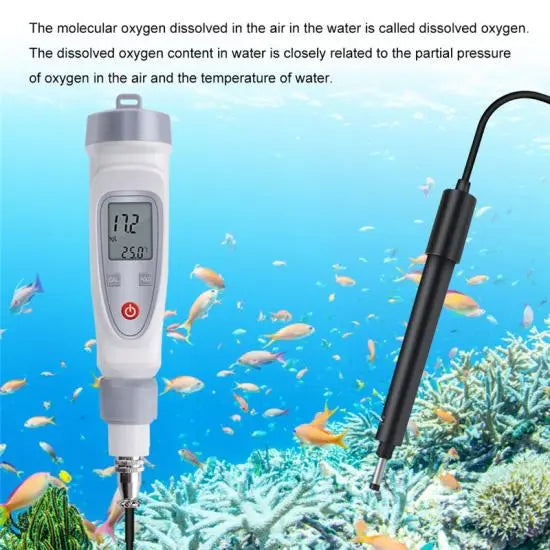 YIERYI Dissolved Oxygen Meter with DO Probe, DO Meter Water Quality Monitor, 0.0-20.0mg/L ±0.3mg/L Yieryi