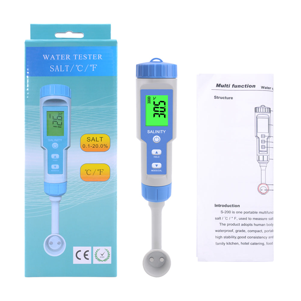 YIERYI Salinity Meter, Salt Concentration Meter 0.1-20.0% ATC for Kitchen, Catering, Food Yieryi