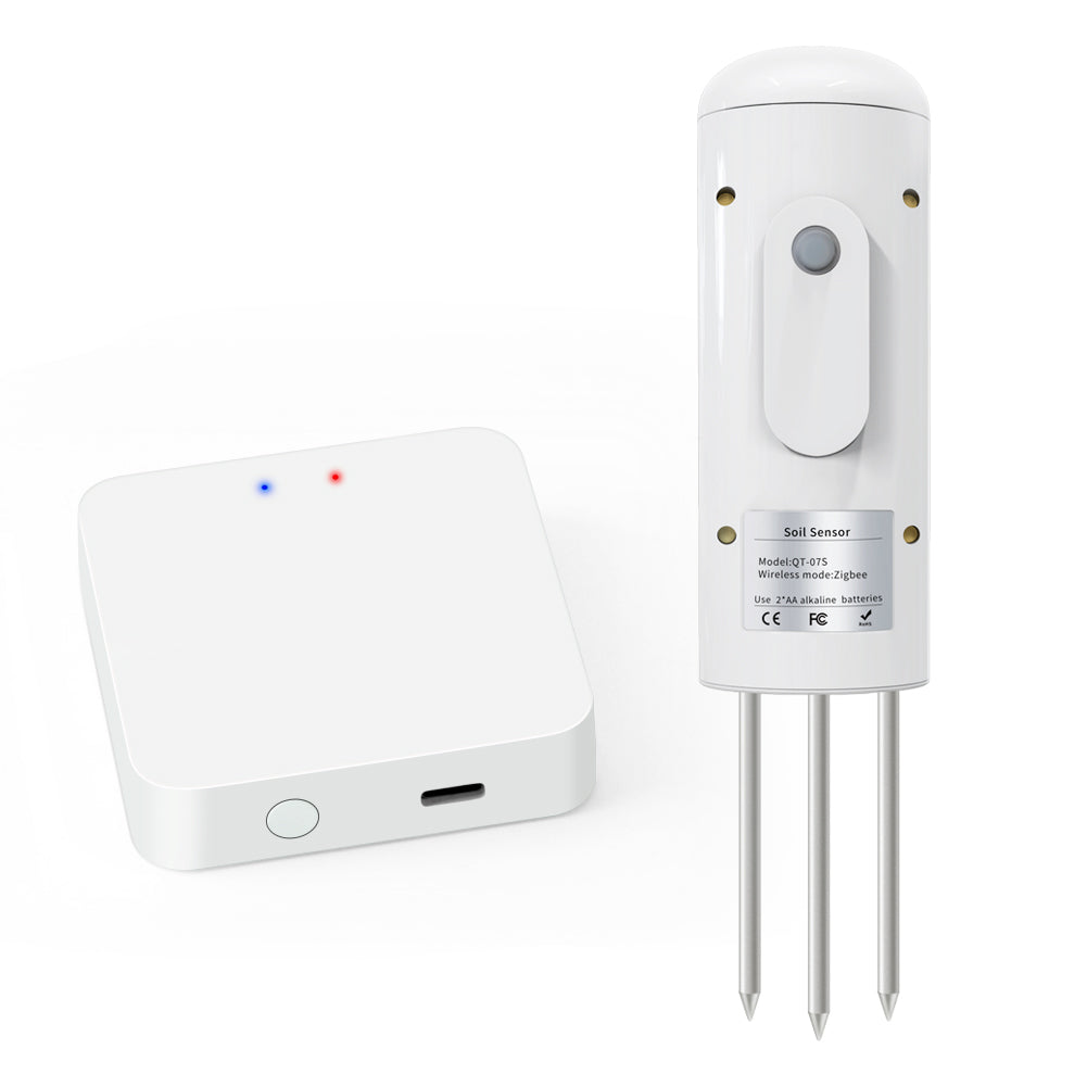 YIERYI Tuya Zigbee Wireless Soil Moisture Meter, Temperature Humidity Tester Plant Monitor for Garden Planting Yieryi