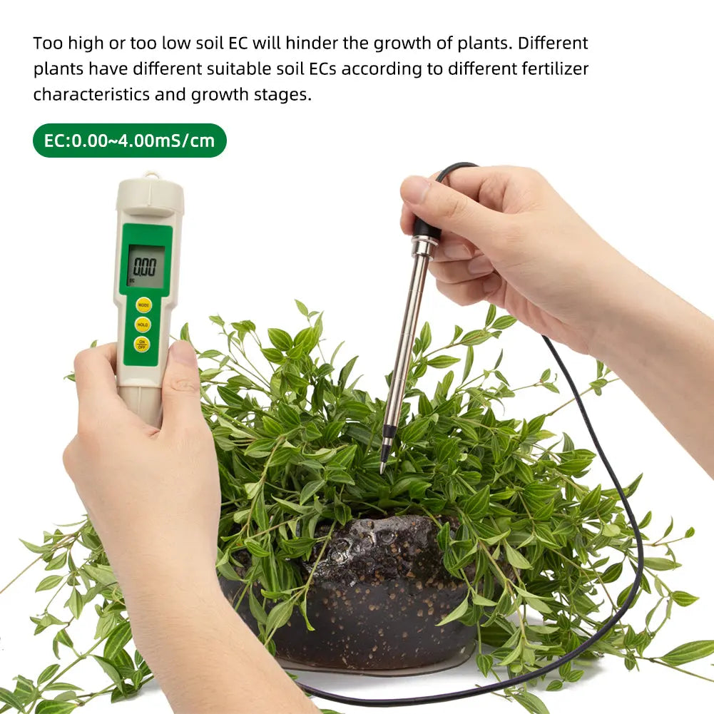 YIERYI 3 in 1 Soil EC/TDS/CF Tester Probe for All Soil Gardening Plants Farming Yieryi