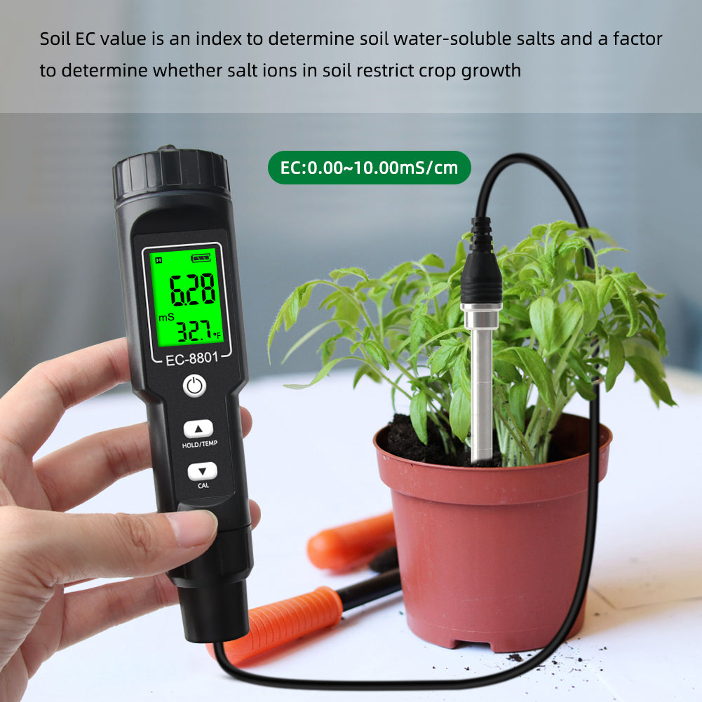 YIERYI New soil tester EC-8801 soil EC/temperature tester portable electric test tool Yieryi
