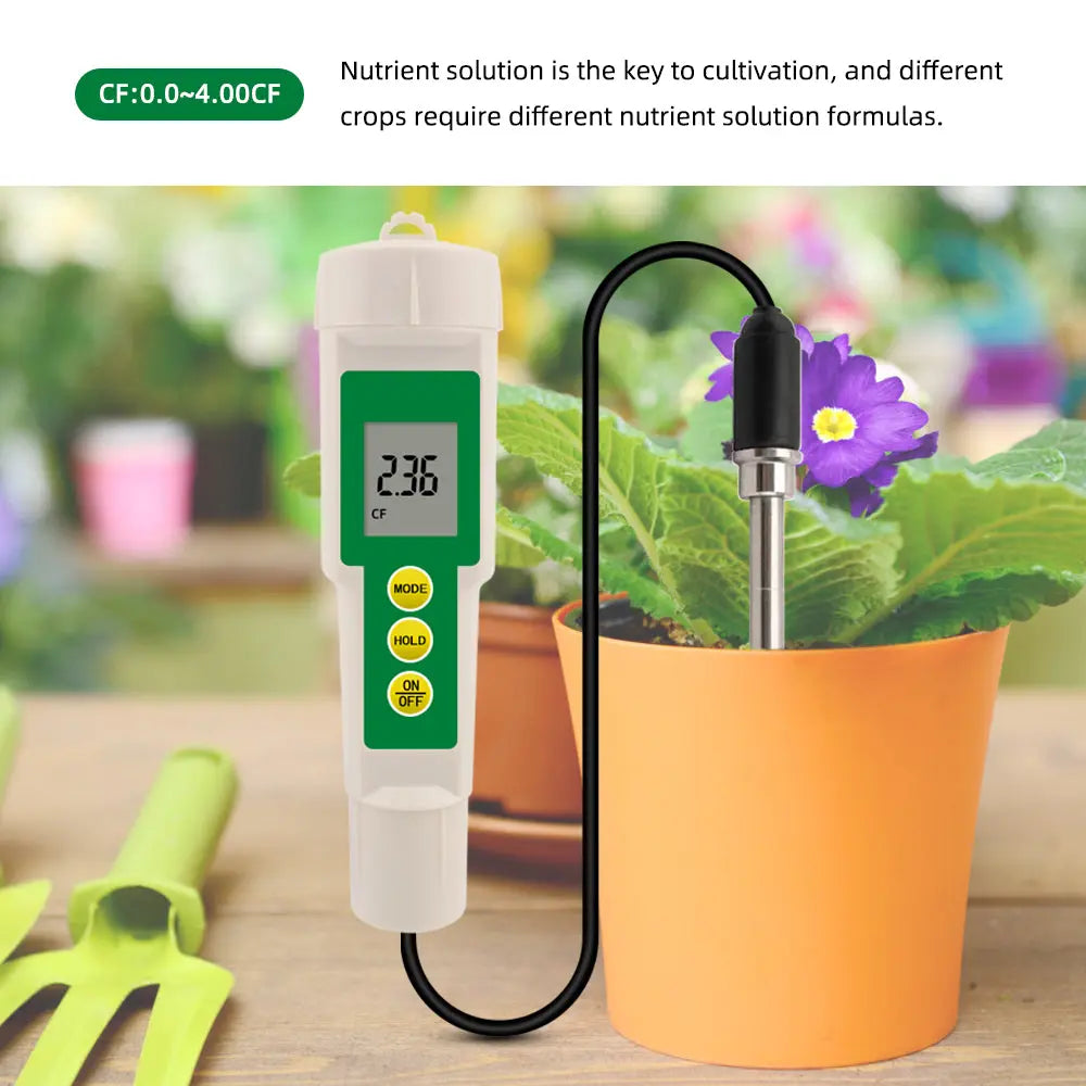YIERYI 3 in 1 Soil EC/TDS/CF Tester Probe for All Soil Gardening Plants Farming Yieryi