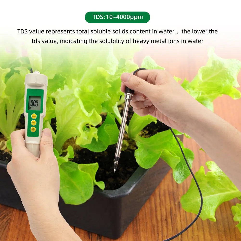 YIERYI 3 in 1 Soil EC/TDS/CF Tester Probe for All Soil Gardening Plants Farming Yieryi