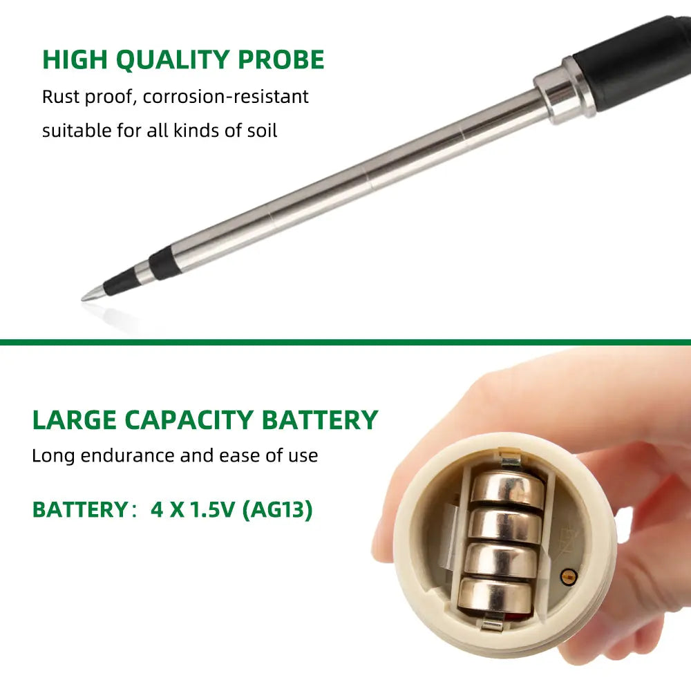 YIERYI 3 in 1 Soil EC/TDS/CF Tester Probe for All Soil Gardening Plants Farming Yieryi