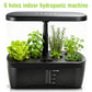 Smart Indoor Nutrient Bottles (A&B) 6 Pods Hydroponic Garden System with Adjustable LED Grow Light with 2L Water Tank Yieryi