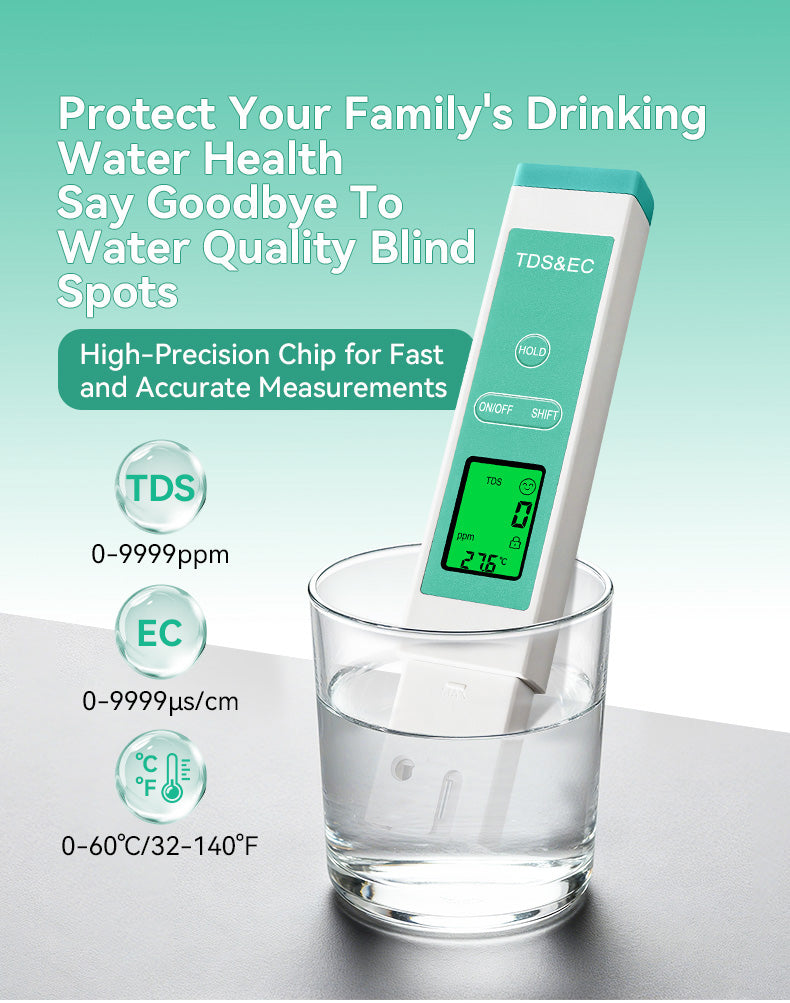 A13 Water Quality Tester:3 In 1 Tds/EC/ Drinking Meter for Comprehensive Water Analysis Yieryi