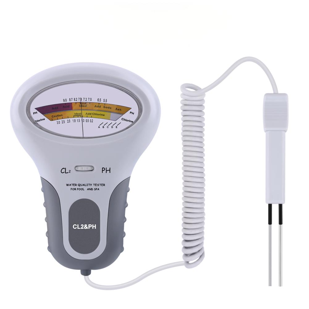 YIERYI PH Meter, Portable Chlorine Tester, pH&CL2 Tester, Water Quality Analyzer for Swimming Pool, Spa, Aquarium