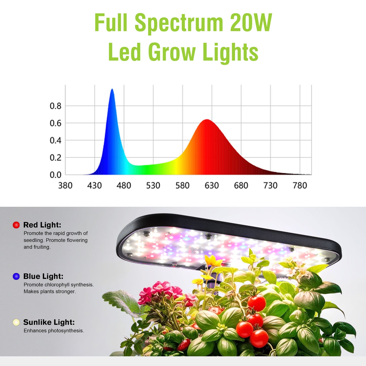 6 Pods Hydroponics Growing System with 2L Large Water Tank & A/B Nutrient Solution Indoor Herb Garden Kit Yieryi