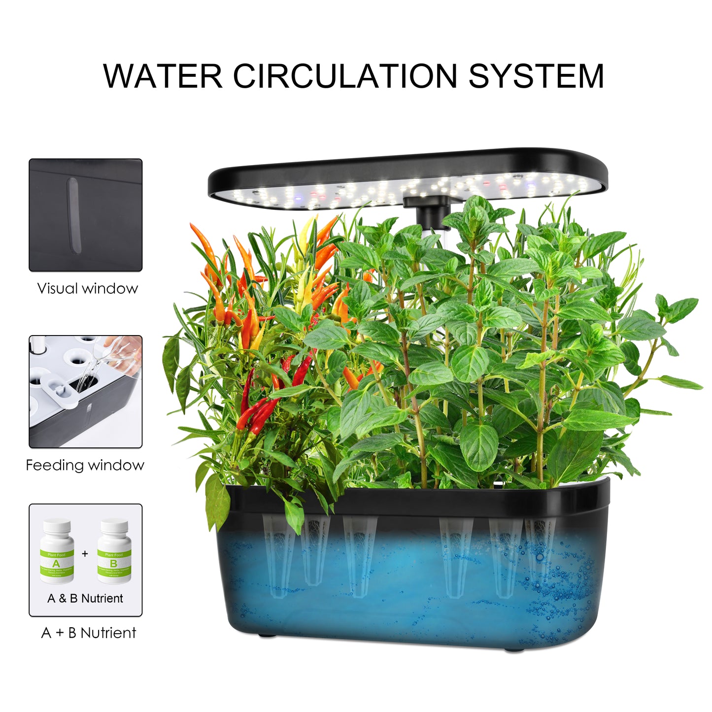 Smart Hydroponic Garden Kit – Grow Fresh Herbs & Vegetables at Home!