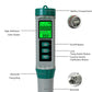 10‑in‑1 Multi‑Parameter Water Quality Test Pen, PH TDS EC ORP Salinity Meter Yieryi