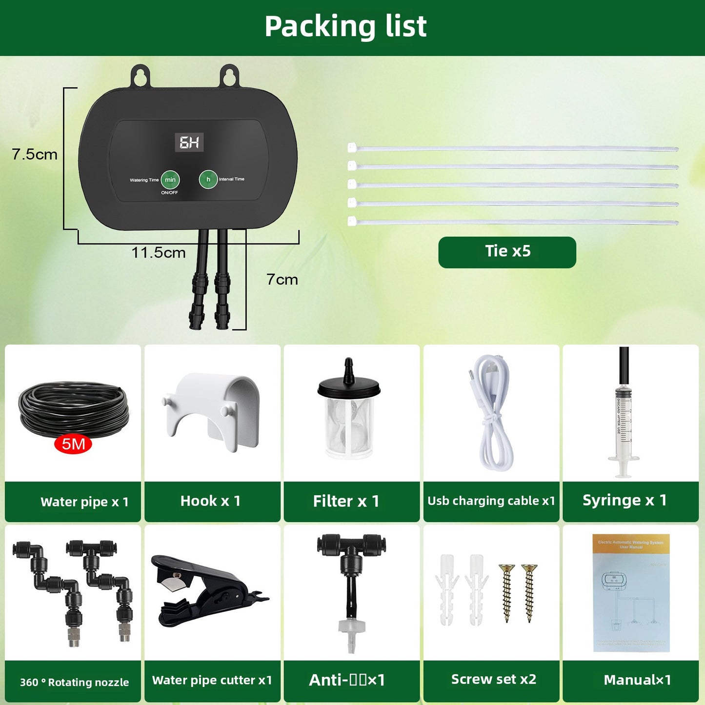 360° Reptile Misting System – USB Spray Humidifier Kit