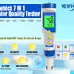 High Precision PH Meter7-in-1 EC/TDS/Salinity/ORP/Temperature/Specific Gravity Water Quality Tester For Spa & Hot Tub, Saltwater Pool, Aquarium, Aquaculture, Water Treatment Yieryi
