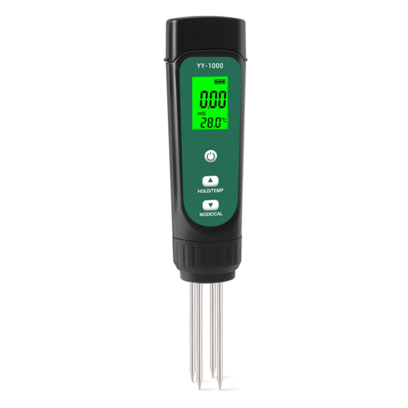 YIERYI Soil EC Meter for Soil Moisture Temperature and Conductivity Measures