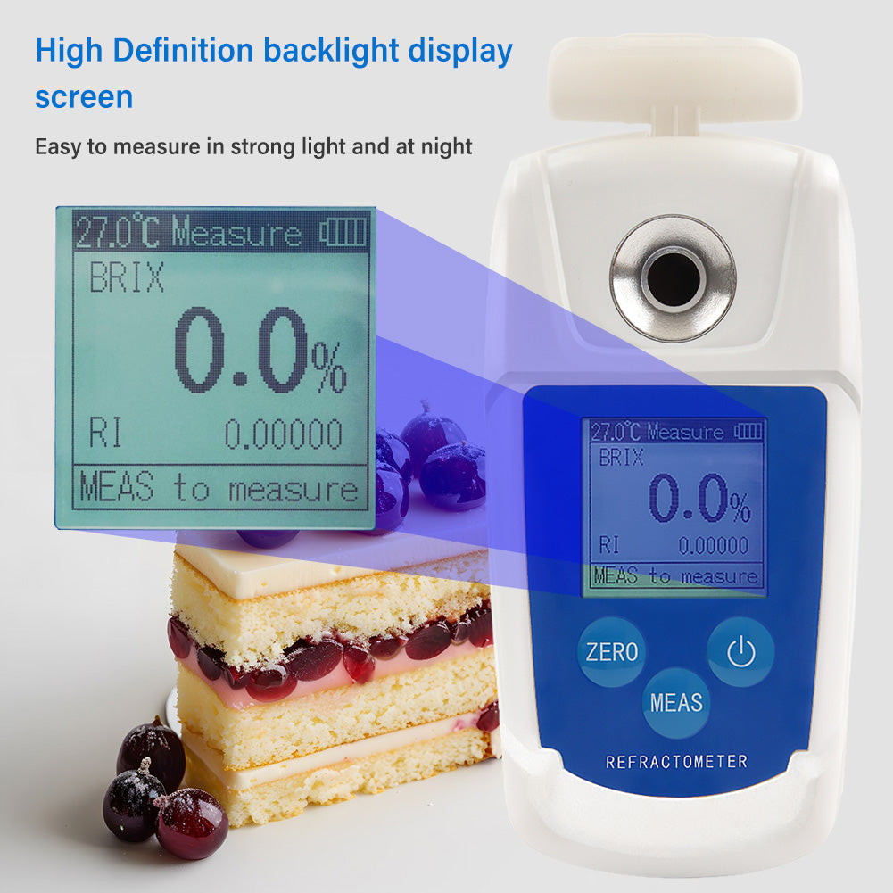 Digital Brix Refractometer 0-55% ATC Handheld Sugar Meter for Fruit Juice Honey Lab Yieryi