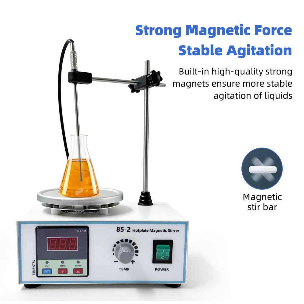 Upgraded 85‑2 3‑in‑1 Digital Hotplate Magnetic Stirrer, Heating, Timing & Constant‑Temperature Laboratory Liquid Mixer Yieryi