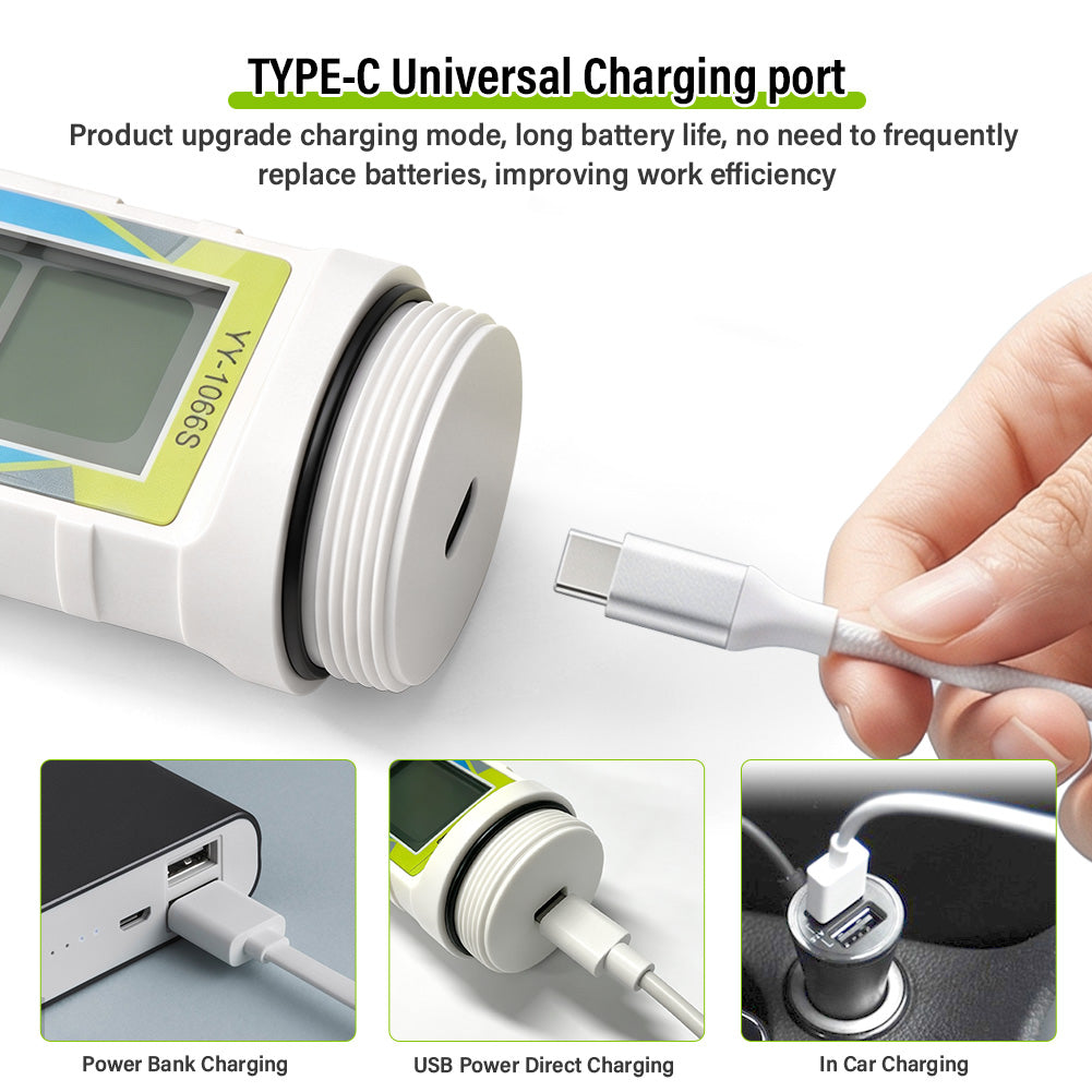 7in1 Water Quality Tester Pen pH H2 ORP TDS EC Salinity Temperature Meter for Aquarium Pool Drinking Water Yieryi