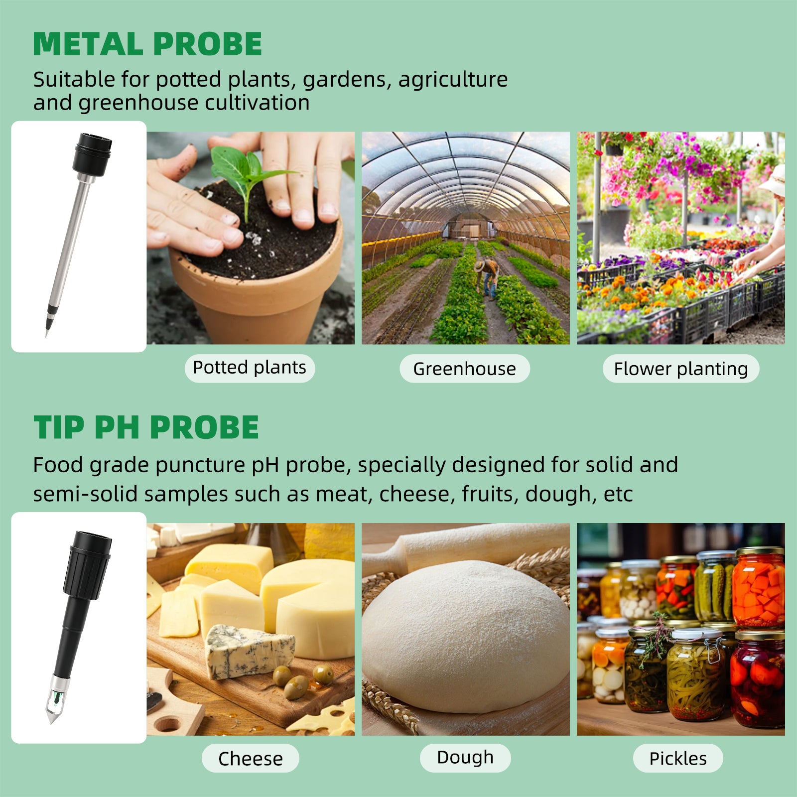 Soil Tester for PH, Nitrogen, Phosphorus, Potassium, EC, Fertility, Temperature &amp; Soil Moisture Yieryi