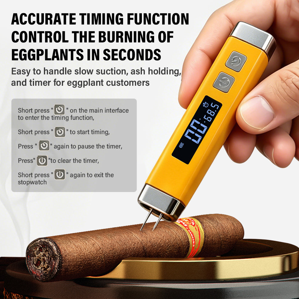 Digital Cigar Hygrometer, USB Pocket Cigar Humidity Detector, LCD Probe Digital Smoking Humidity Density Tester Yieryi
