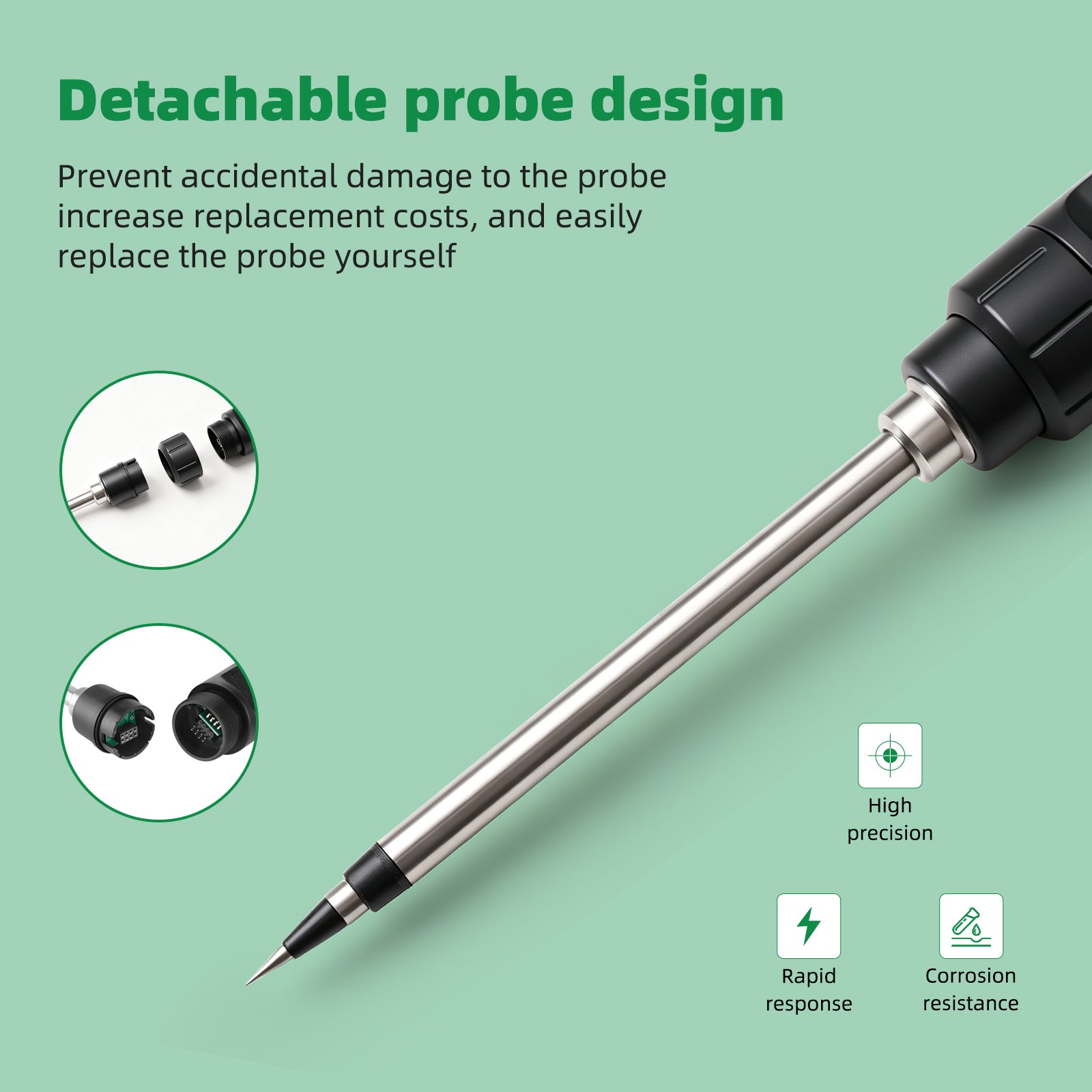 Soil Tester for PH, Nitrogen, Phosphorus, Potassium, EC, Fertility, Temperature &amp; Soil Moisture Yieryi
