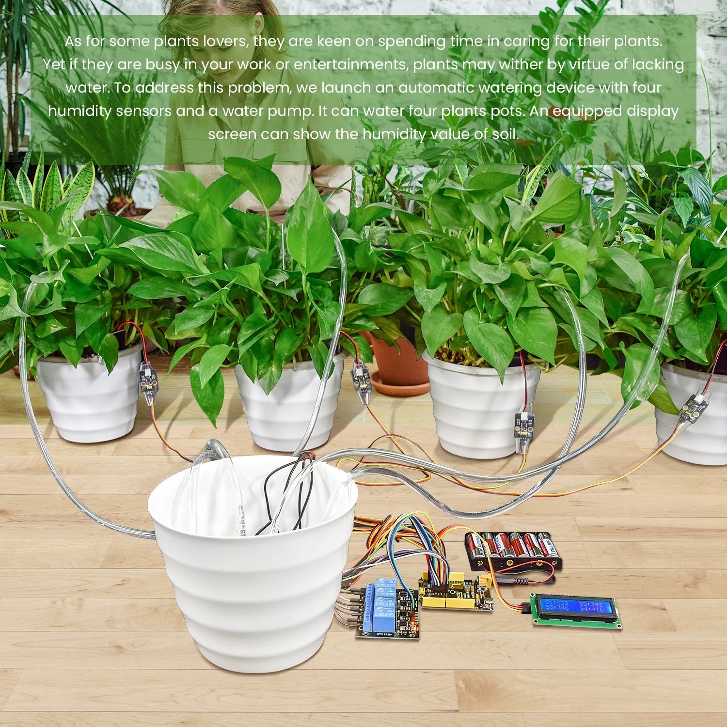 DIY Automatic Watering Kit, Compatible with Arduino, Ideal for Maker Competitions, STEAM Education & Mixly Programming Learning Yieryi
