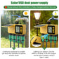 YiERYI Solar Water Timer 4 Outlet Irrigation Controller with Rain Sensor, Automatic Scheduled Watering System with Child Lock for Garden Lawn Farm Irrigation Valve Yieryi