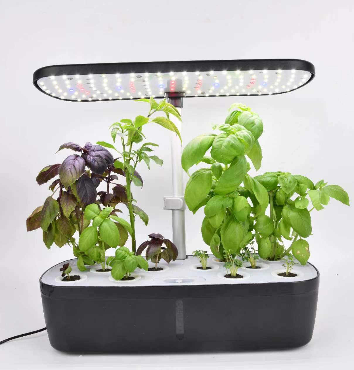 12-Pod Smart Hydroponic System | Full Spectrum LED Grow Light | Water Circulation | Fast Growing Fresh Herbs & Veggies | Indoor Gardening Solution