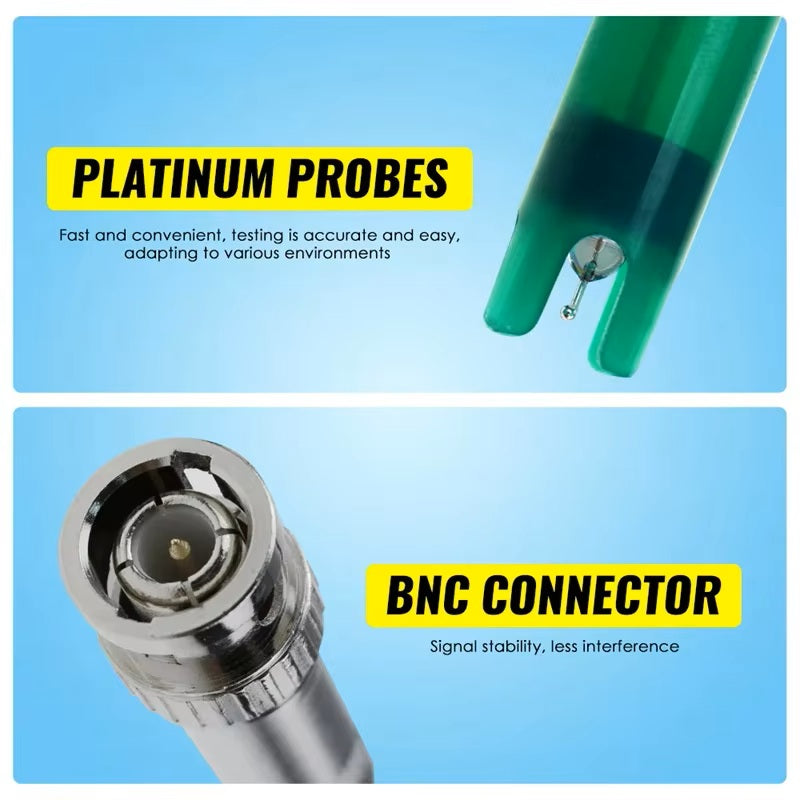 Replacement ORP Redox Electrode, Oxidation‑Reduction Probe with 300cm Cable & BNC Connector, Compatible With Most ORP Meters Yieryi