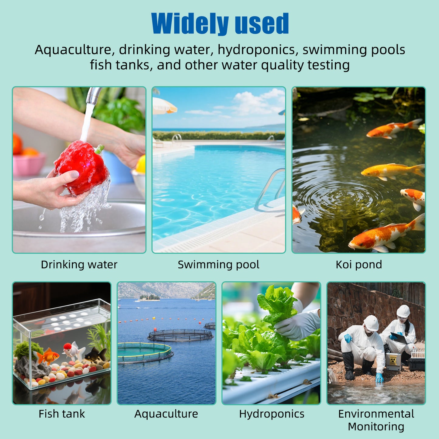 YY-1010S 10-in-1 Water Quality Test Pen | PH, TDS, EC, Salinity, ORP, H2, S.G, Temperature, Chlorine, Resistivity Yieryi