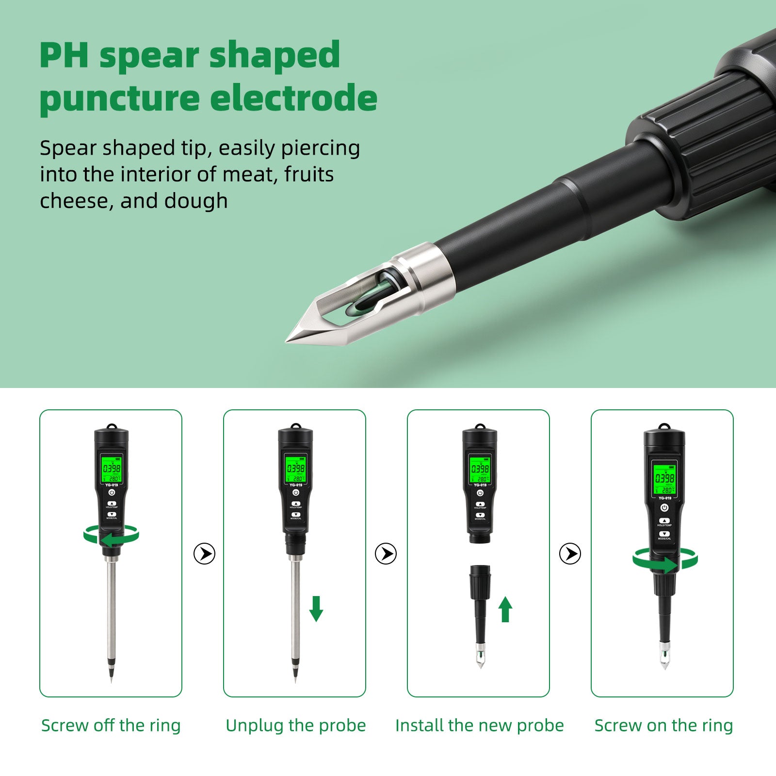 Soil Tester for PH, Nitrogen, Phosphorus, Potassium, EC, Fertility, Temperature &amp; Soil Moisture Yieryi