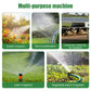 YiERYI Solar Water Timer 4 Outlet Irrigation Controller with Rain Sensor, Automatic Scheduled Watering System with Child Lock for Garden Lawn Farm Irrigation Valve Yieryi