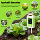 YIERYI 6-in-1 Soil Tester with 90° Rotatable LCD Display soil pH meter,moisture,light,temperature, fertility, and humidity in one device Yieryi