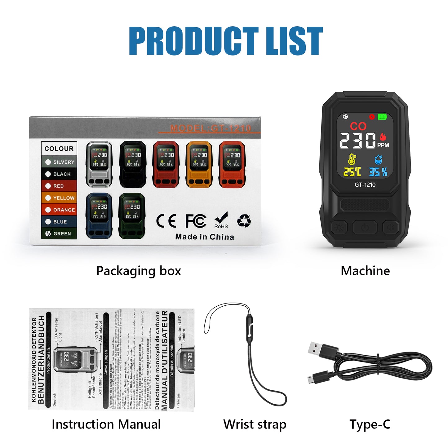 Carbon Monoxide Detector Yieryi