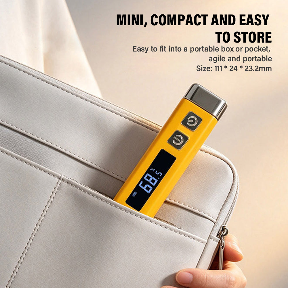 Digital Cigar Hygrometer, USB Pocket Cigar Humidity Detector, LCD Probe Digital Smoking Humidity Density Tester Yieryi