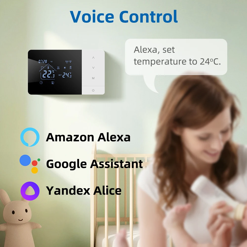 Beok BOT-W506-WIFI Smart WiFi Thermostat Tuya Smert lift App control Thermostat  for Gas Boiler Heating System Yieryi