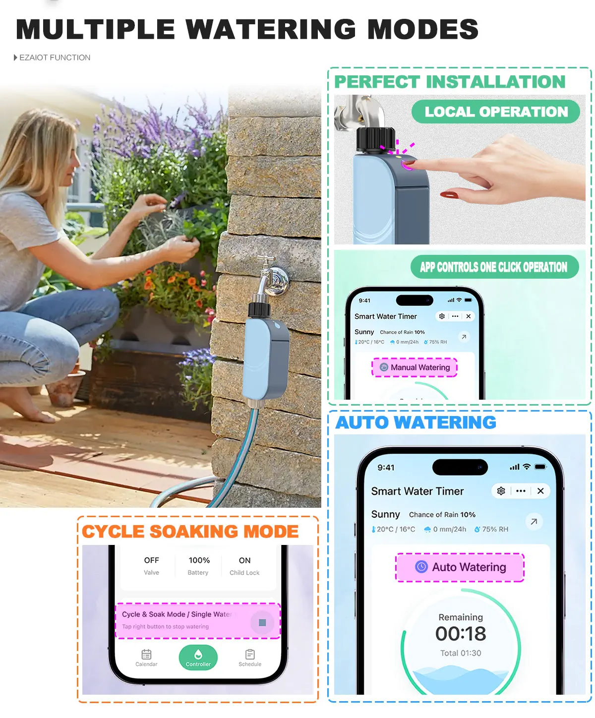 Automatic timer controlled irrigation controller Yieryi