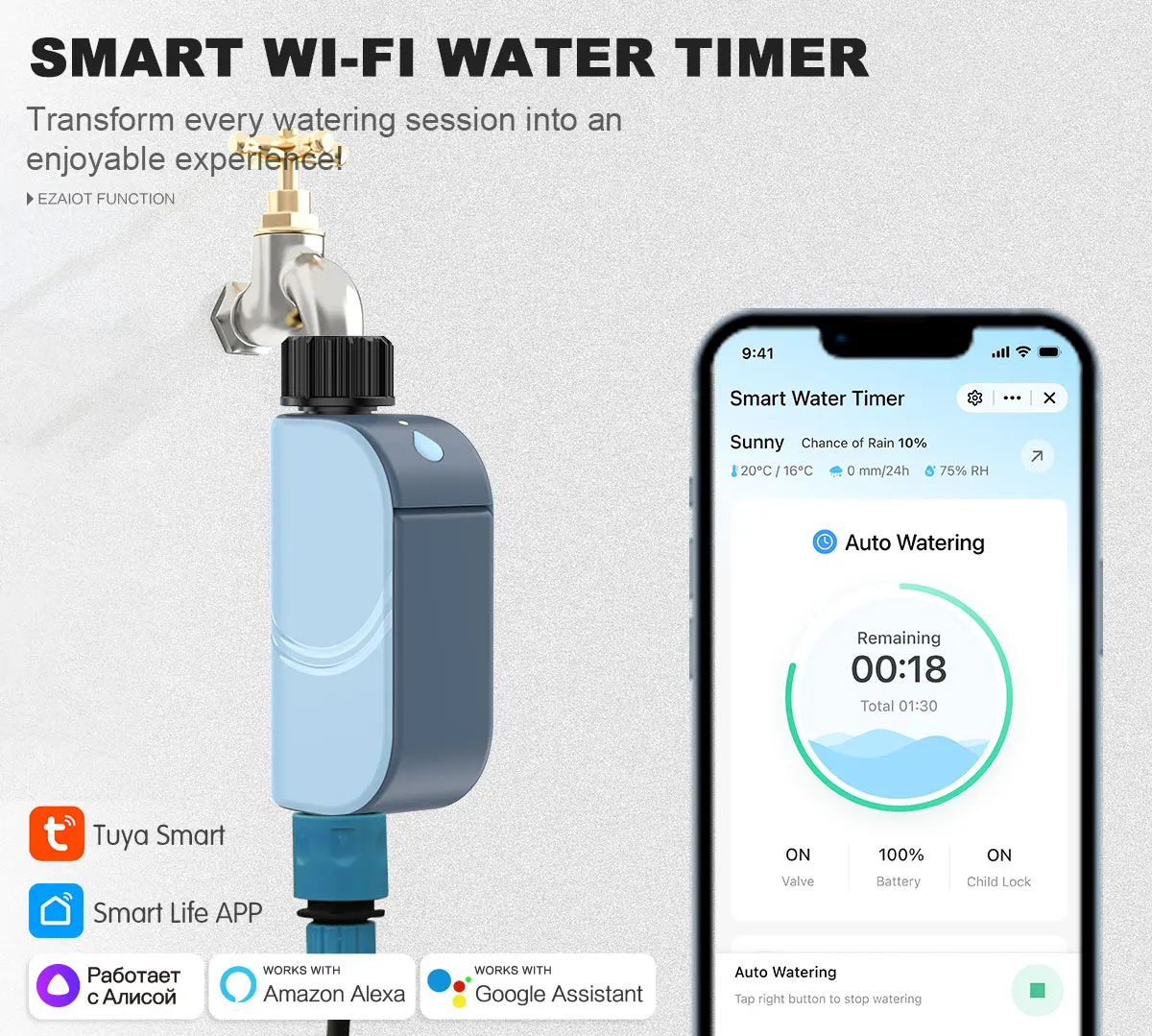 Automatic timer controlled irrigation controller Yieryi