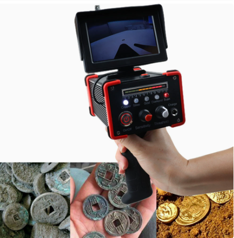 HAWKEYE GR-1000 Plus Long Range Underground Metal Detector - Gold, Silver, Copper, Diamond Finder with 25M Depth Detection & Real-Time Screen Display Yieryi