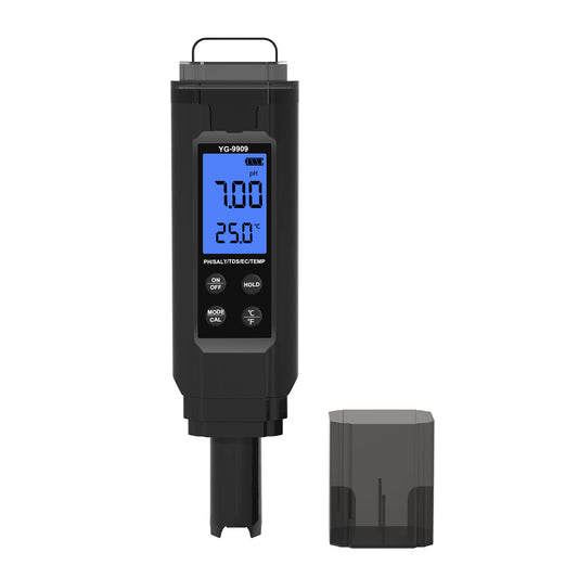 YG-9909 Digital 5-in-1 Water Quality Tester pH/TDS/EC/Salinity/Temperature Meter