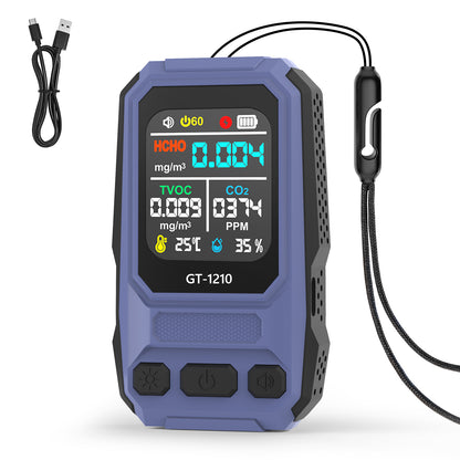 5‑in‑1 HCHO TVOC CO Temp Humidity Air Quality Gas Detector Yieryi