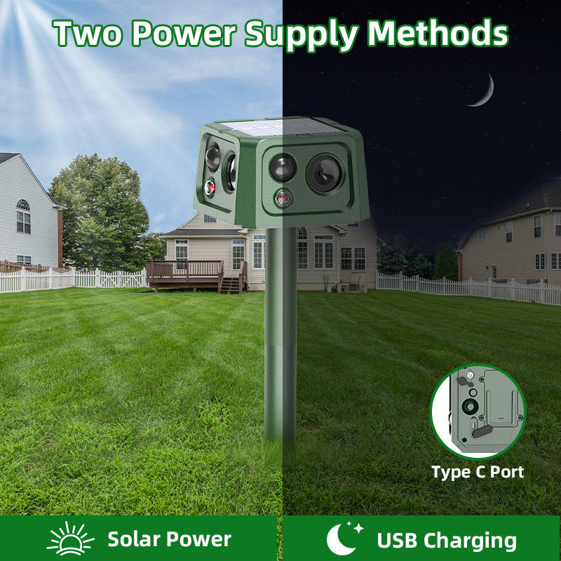 SJZ‑088 New 4‑Sided Solar‑Powered Rodent Repellent Yieryi