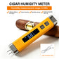 Digital Cigar Hygrometer, USB Pocket Cigar Humidity Detector, LCD Probe Digital Smoking Humidity Density Tester Yieryi
