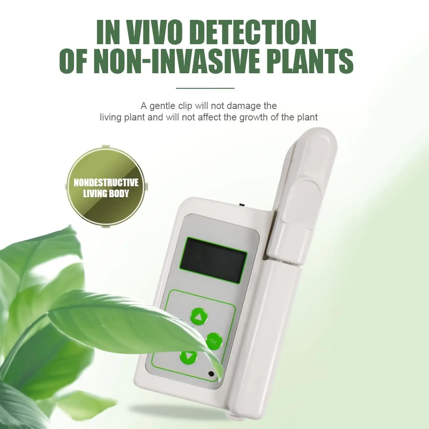 Professional Plant Chlorophyll Meter - 4-in-1 Precision Analyzer for SPAD, Nitrogen, Humidity & Temperature Plant Ecology Analyzer Yieryi