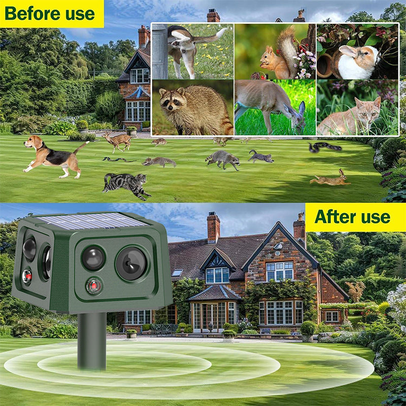 SJZ‑088 New 4‑Sided Solar‑Powered Rodent Repellent Yieryi