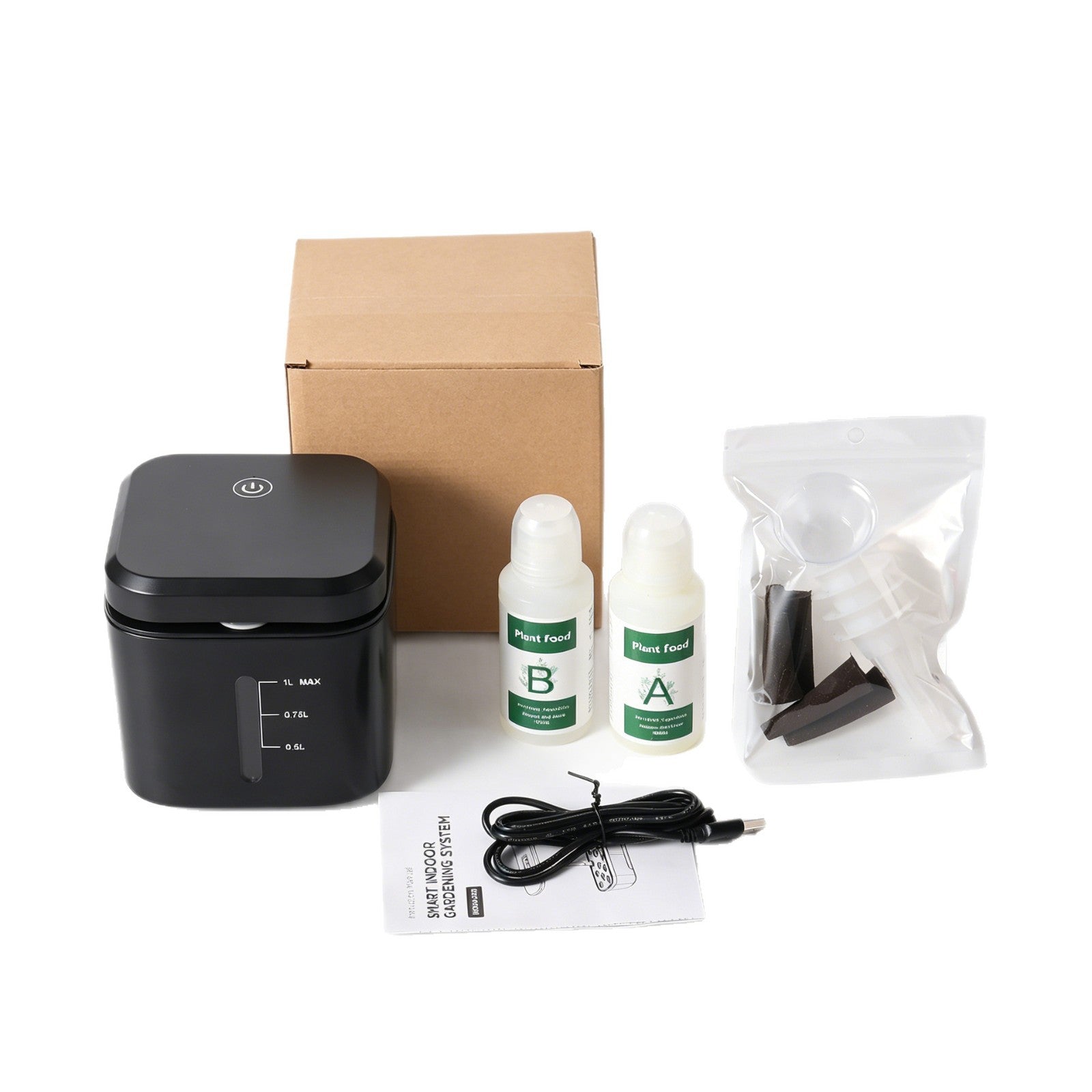 Mini 4‑Hole Hydroponic Grower, Soilless Indoor Vegetable Planter Yieryi