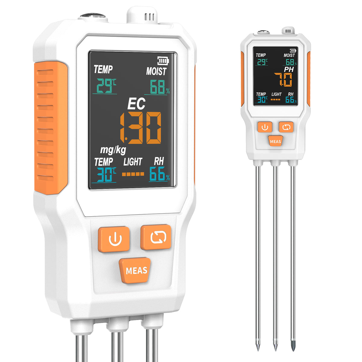 10‑in‑1 Digital Soil Tester, Color‑Screen Soil PH/EC/Fertility/N/P/K, Soil Temperature, Moisture, Light, Air Humidity & Temperature Multiparameter Soil Detector Yieryi